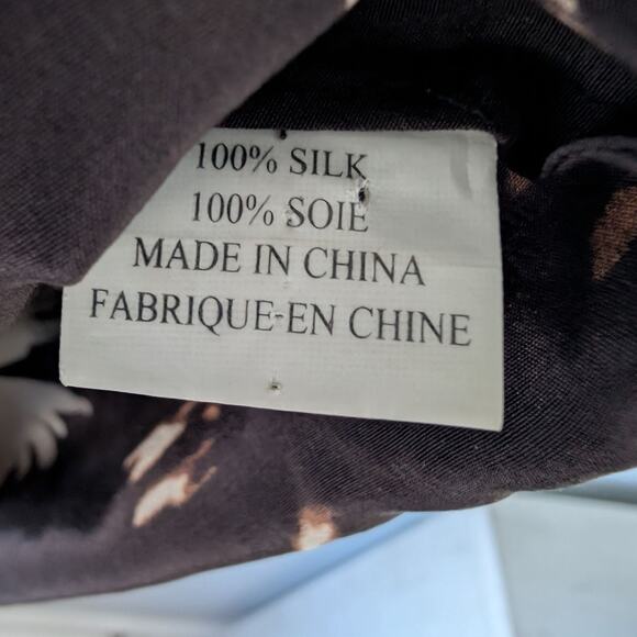 ULLA JOHNSON Black Print Silk Dress, Flowy, Knee-Length, size 8 - Picture 6 of 6